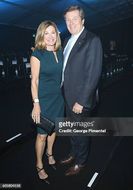 Barbara Hackett and John Tory attend Nordstrom Gala at Toronto Eaton Centre on September 14, 2016 in Toronto, Canada.