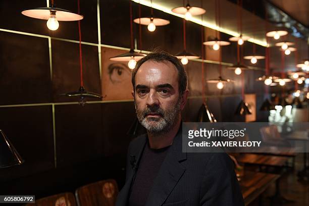 French actor Bruno Solo also known as Bruno Lassalle poses before the opening of the Festival of TV fiction in La Rochelle, western France. / AFP /...