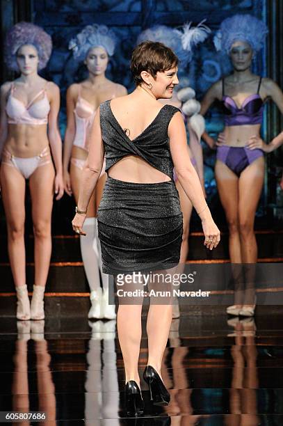 Designer walks the runway during the Liviara show at Art Hearts Fashion NYFW The Shows Presented by AIDS Healthcare Foundation at The Angel Orensanz...
