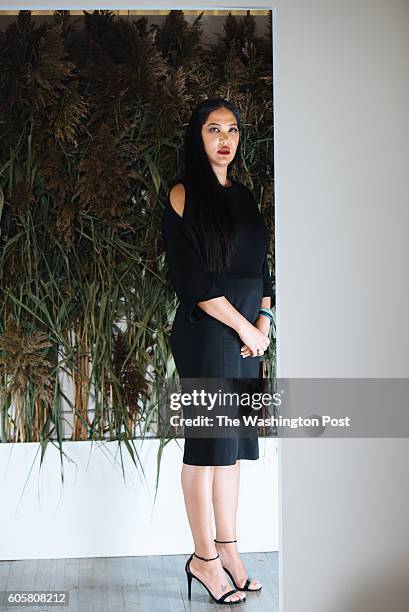 Kimora Lee Simmons at the debut of her new collection with a presentation in the label's office during New York Fashion Week on September 14