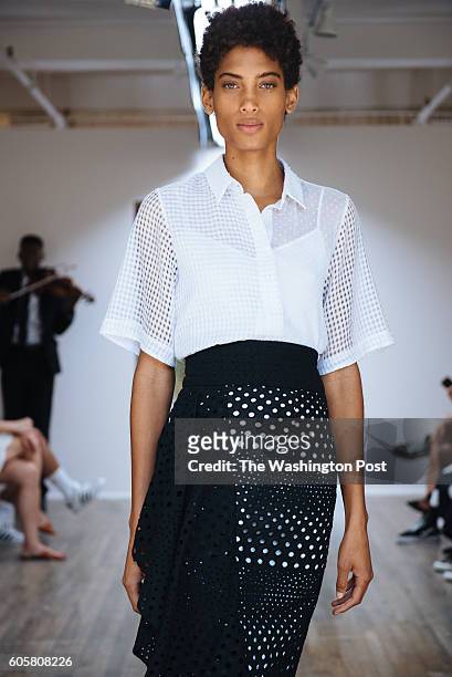 Kimora Lee Simmons debuted her new collection with a presentation in the label's office during New York Fashion Week on September 14