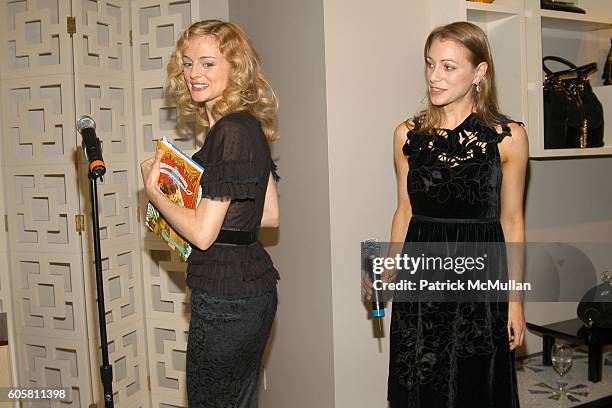 Heather Graham and Lauren Redniss attend VANITY FAIR & COLE HAAN celebrate Lauren Redniss' new book "CENTURY GIRL" to benefit The Accompanied Library...