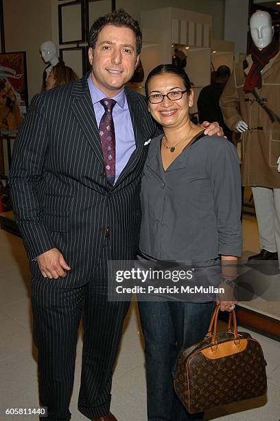 Robby Schnall and Anjali Lewis attend VANITY FAIR & COLE HAAN celebrate Lauren Redniss' new book "CENTURY GIRL" to benefit The Accompanied Library...