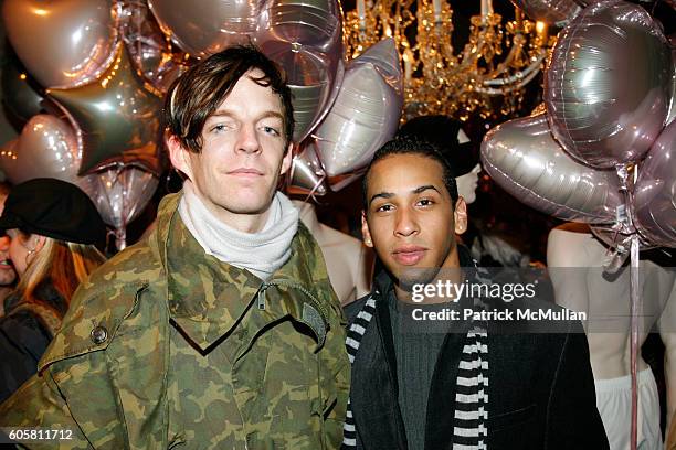 Mikael Karlsson and Chris Ruiz attend Introducing Blonde Jeans at 147 W25 on October 17, 2006 in New York City.
