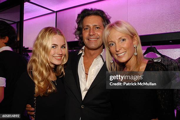 Amanda Hearst, Carlos Souza and Pamela Gross Finkelstein attend Avenue Magazine and Chanel Celebrate 80th Anniversary of the "Little Black Dress" at...