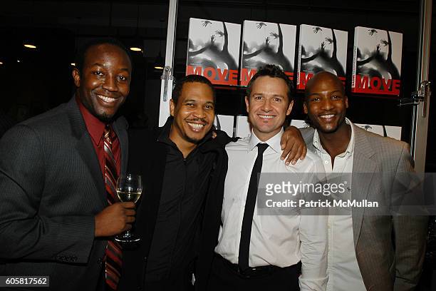 Fred Jones, Mark Richard Ford, Clifton Oliver and James Houston attend HUGH JACKMAN and HUGO BOSS present MOVE FOR AIDS, the new global project by...
