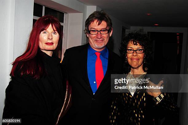 Linda OKeefe, Robert Bentley and Dena Zemsky attend AMERICAN GEM TRADE ASSOCIATION hosts a Cocktail Party to Celebrate the Annual Spectrum Awards and...