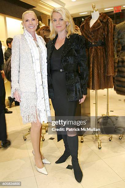 Michele Herbert and Debbie Bancroft attend Dennis Basso Hosts Cocktail Reception to Benefit The Society of Memorial Sloan-Kettering Cancer Center at...