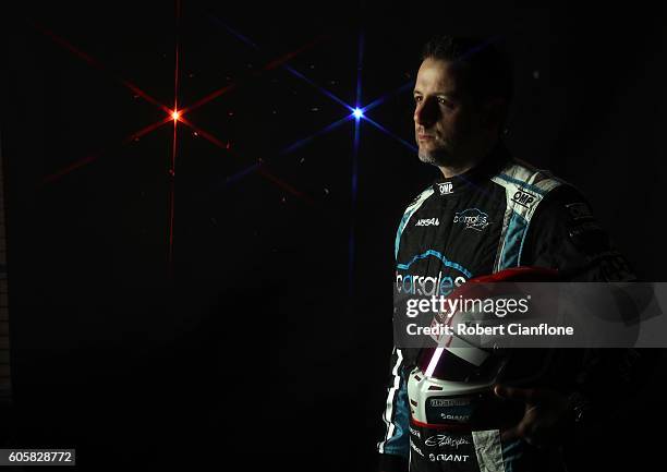 Todd Kelly driver of the Nissan Motorsport Nissan poses during a V8 Supercars portrait session at Sandown International Motor Raceway on September...