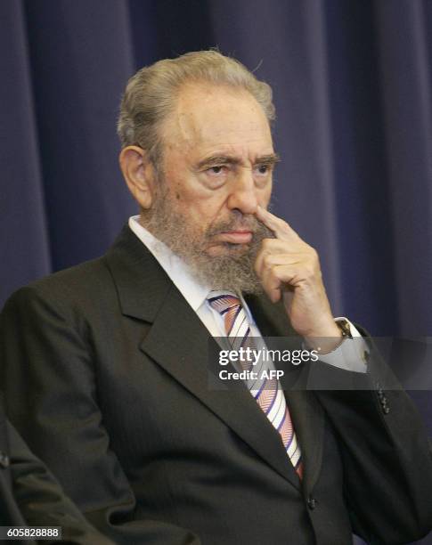 President Fidel Castro of Cuba attends the opening session of the CARICOM-Cuba Summit in Bridgetown, Barbados 08 December 2005. In the second such...