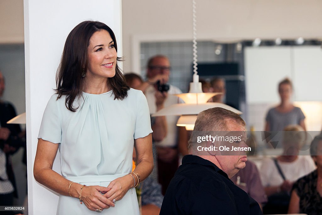 Danish Crown Princess Mary Visits Activity Centre For Handicapped In Copenhagen.