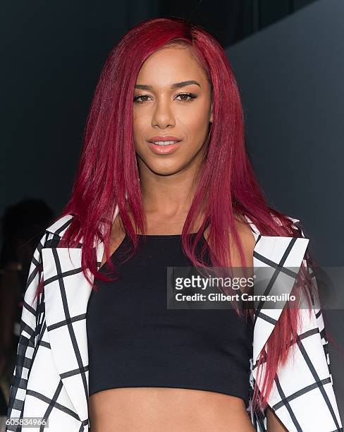 Singer, songwriter Natalie La Rose is seen arriving at Georgine fashion show during New York Fashion Week September 2016 at The Gallery, Skylight at...