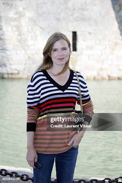 Presidente of Jury, Actress Isabelle Carre attends the Jury Photocall during the 18th Festival of TV Fiction on September 15, 2016 in La Rochelle,...