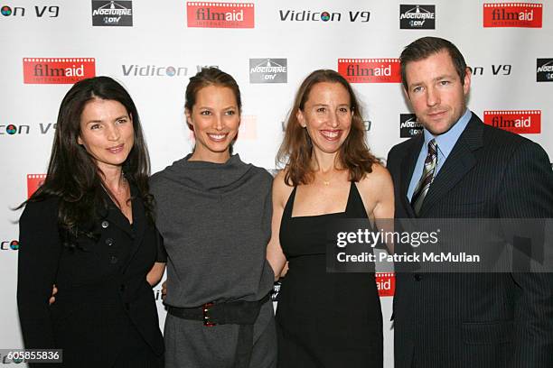 Julia Ormond, Christy Turlington, Caroline Baron and Ed Burns attend Power of Film Gala to Benefit FILMAID at Time Warner Center on October 16, 2006...