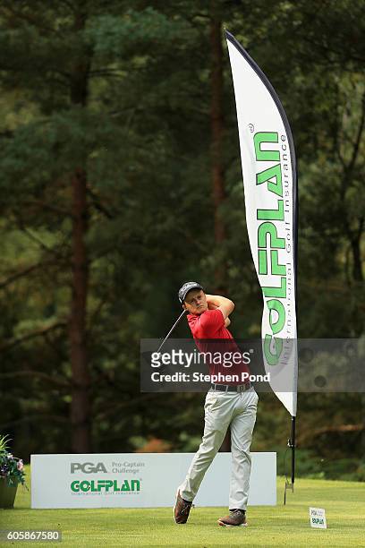 Samuel Teer of Clacton Golf Club during the PGA Pro-Captain East Qualifier at King's Lynn Golf Club on September 15, 2016 in King's Lynn, England.