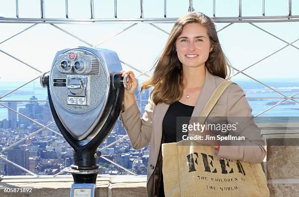 Lauren Bush Lauren with the Women's Health Magazine visit The Empire State Building to celebrate Run 10 Feed 10 on September 15, 2016 in New York...