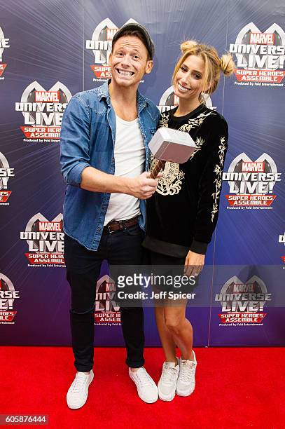 Joe Swash and Stacey Solomon attend the opening night of Marvel Universe LIVE! At The O2 in London, where they experienced an epic live entertainment...