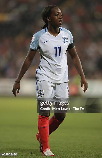 Danielle Carter of England in action during the UEFA Women's Euro 2017 Qualifier between England Women and Estonia Women at Meadow Lane on September...