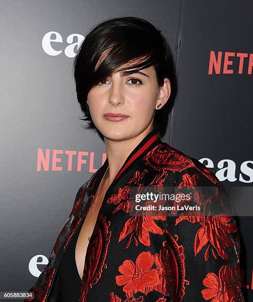 Actress Jacqueline Toboni attends the premiere of "Easy" at The London Hotel on September 14, 2016 in West Hollywood, California.