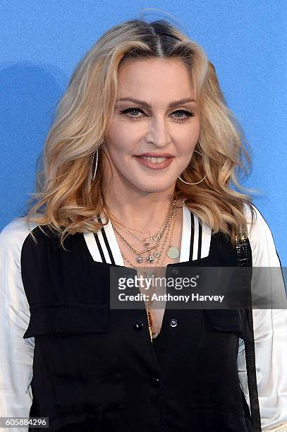 Madonna attends the World premiere of "The Beatles: Eight Days A Week - The Touring Years" at Odeon Leicester Square on September 15, 2016 in London,...