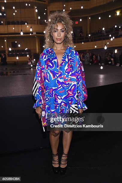 Leona Lewis attends the Marc Jacobs Spring 2017 fashion show front row during New York Fashion Week at the Hammerstein Ballroom on September 15, 2016...