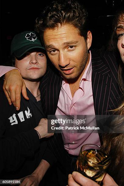 Robert Iler and Jason Strauss attend Jason Strauss New York Birthday Party at Marquee NYC USA on April 5, 2006.