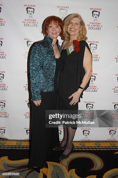 Janet Evanovich and Anne Dozier attend The 60th Annual Edgar Awards Banquet at Grand Hyatt Hotel on April 27, 2006 in New York City.