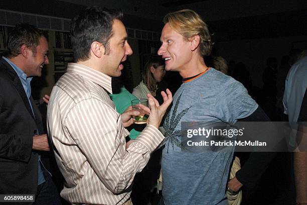 Thom Filicia and Carson Kressley attend Kips Bay Boys and Girls Club Young Patrons Party hosted by Thom Filicia at SoHo House on April 11, 2006 in...