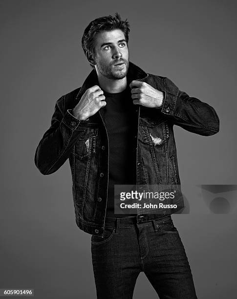 Actor Liam Hemsworth is photographed for Icon Magazine on April 1, 2016 in Los Angeles, California.