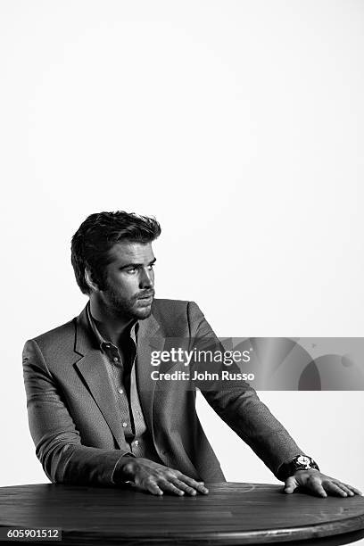 Actor Liam Hemsworth is photographed for Icon Magazine on April 1, 2016 in Los Angeles, California.