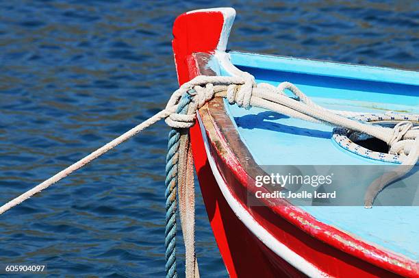 fishing boat - skala greece stock-fotos und bilder