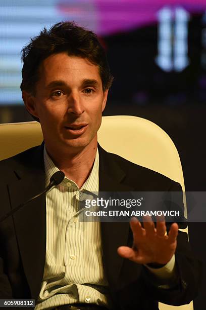 Roberto Souviron, co-founder and CEO of Despegar, Latin Americas largest online travel agency, speaks during the last session of the Argentina...