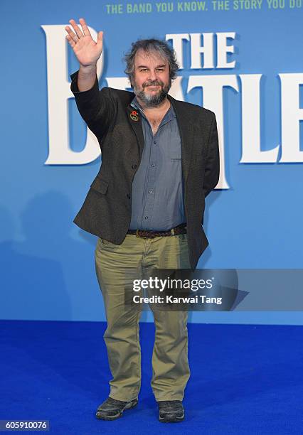 Peter Jackson arrives for the World premiere of "The Beatles: Eight Days A Week - The Touring Years" at Odeon Leicester Square on September 15, 2016...