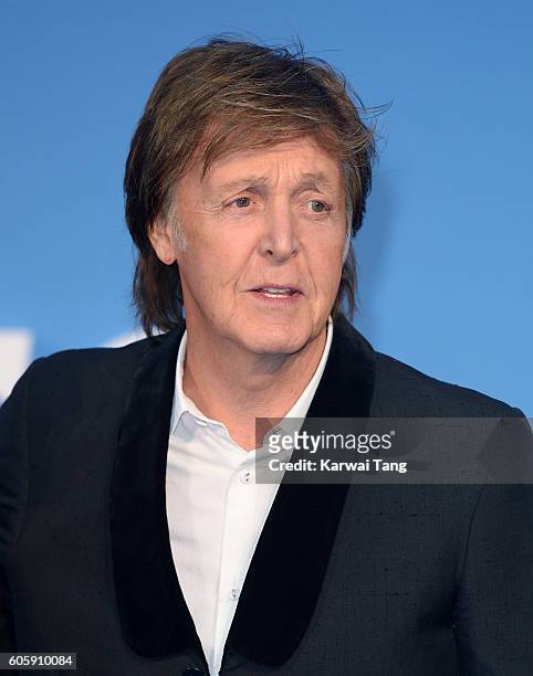 Paul McCartney arrives for the World premiere of "The Beatles: Eight Days A Week - The Touring Years" at Odeon Leicester Square on September 15, 2016...