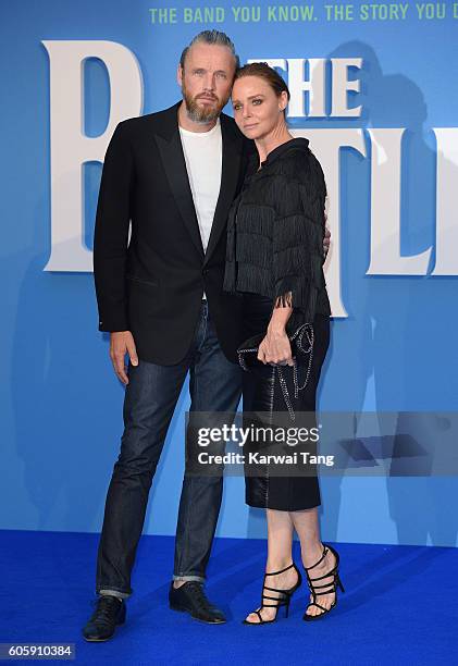 Alasdhair Willis and Stella McCartney arrive for the World premiere of "The Beatles: Eight Days A Week - The Touring Years" at Odeon Leicester Square...