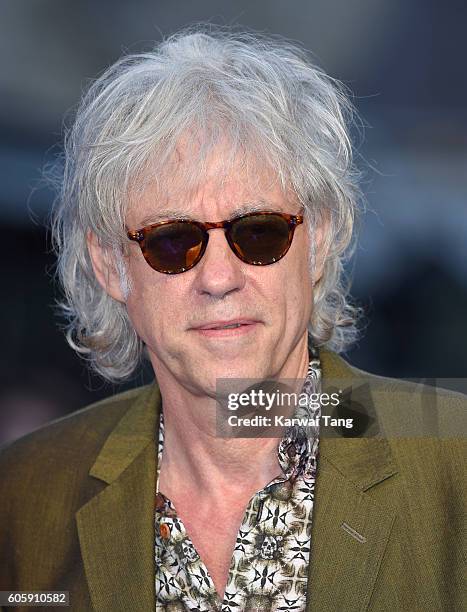 Bob Geldof arrives for the World premiere of "The Beatles: Eight Days A Week - The Touring Years" at Odeon Leicester Square on September 15, 2016 in...