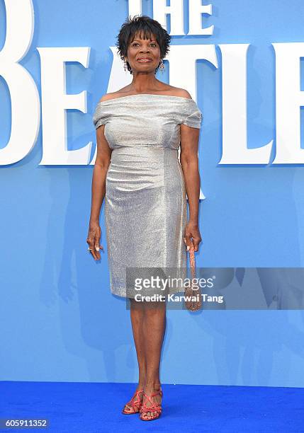 Kitty Oliver arrives for the World premiere of "The Beatles: Eight Days A Week - The Touring Years" at Odeon Leicester Square on September 15, 2016...
