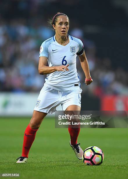 Jo Potter of England in action during the UEFA Women's Euro 2017 Qualifier between England and Estonia at Meadow Lane on September 15, 2016 in...