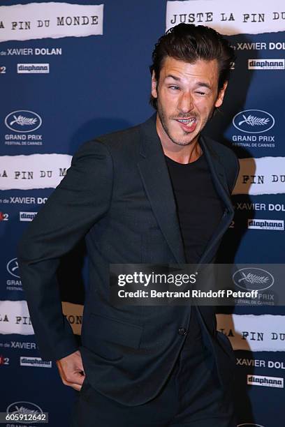 Actor of the movie Gaspard Ulliel attends the "Juste la fin du Monde" Paris Premiere at Mk2 Bibliotheque on September 15, 2016 in Paris, France.