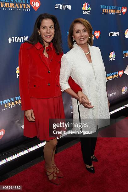 Filmmaker Alexandra Pelosi and Minority Leader of the United States House of Representatives Nancy Pelosi attends Tony Bennett Celebrates 90: The...