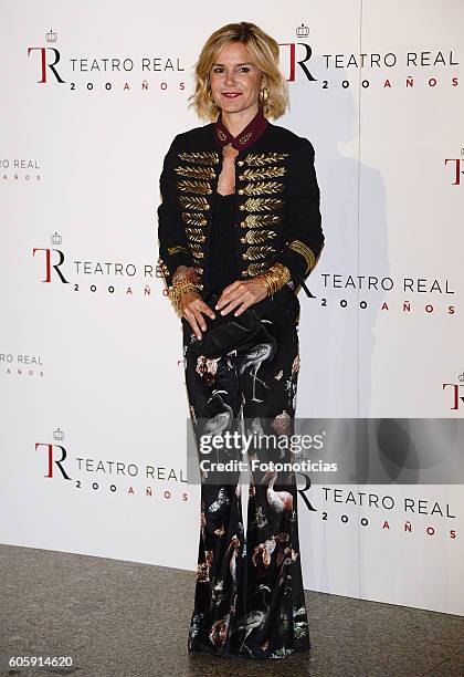 Eugenia Martinez de Irujo attends the Royal Theatre opening season concert on September 15, 2016 in Madrid, Spain.