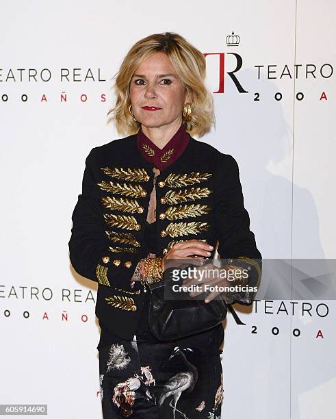 Eugenia Martinez de Irujo attends the Royal Theatre opening season concert on September 15, 2016 in Madrid, Spain.