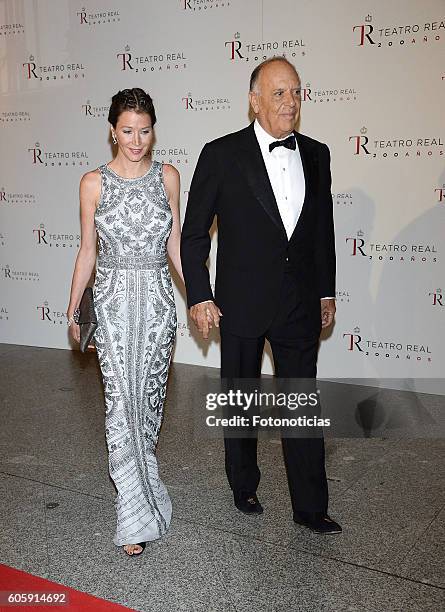 Esther Dona and Carlos Falco attend the Royal Theatre opening season concert on September 15, 2016 in Madrid, Spain.