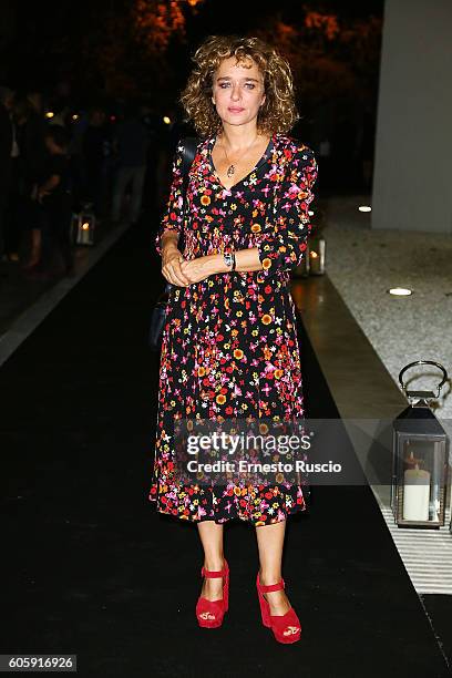 Valeria Golino attends 'Francesco Escalar - Glamour 'n Soul' opening at Museo Maxxi on September 15, 2016 in Rome, Italy.