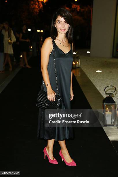 Claudia Potenza attends 'Francesco Escalar - Glamour 'n Soul' opening at Museo Maxxi on September 15, 2016 in Rome, Italy.