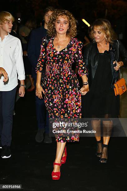 Valeria Golino attends 'Francesco Escalar - Glamour 'n Soul' opening at Museo Maxxi on September 15, 2016 in Rome, Italy.