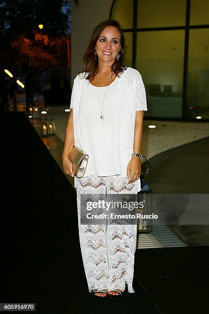 Camila Raznovich attends 'Francesco Escalar - Glamour 'n Soul' opening at Museo Maxxi on September 15, 2016 in Rome, Italy.