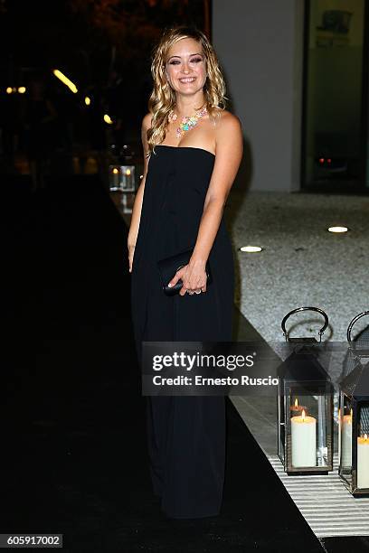 Carolina Crescentini attends 'Francesco Escalar - Glamour 'n Soul' opening at Museo Maxxi on September 15, 2016 in Rome, Italy.