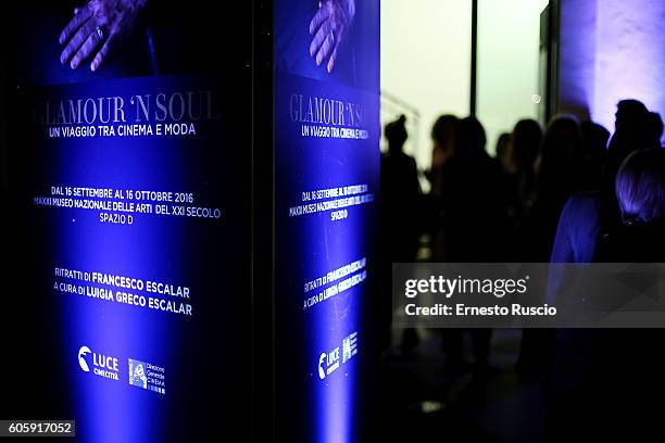 General view during 'Francesco Escalar - Glamour 'n Soul' opening on September 15, 2016 in Rome, Italy.