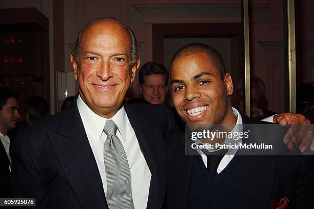 Oscar de la Renta and Moises de la Renta attend Bergdorf Goodman hosts a Celebration for Oscar de la Renta's 35th Anniversary at Bergdorf Goodman on...